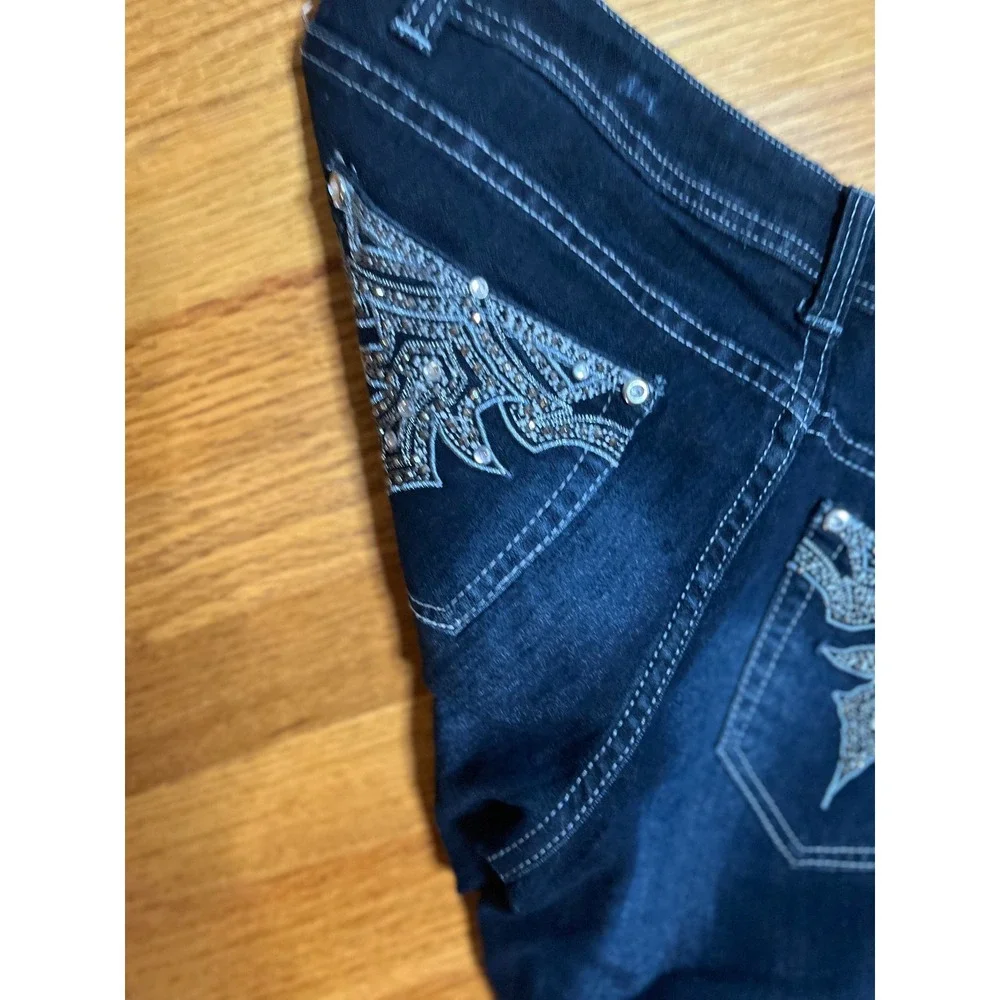 Montana Jeans Embellished Pockets Dark Wash Denim Jeans  Y2K Style 9/10